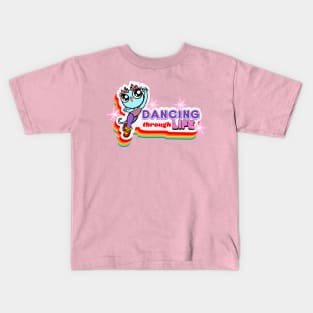 Rainbow Sparkle Dance Cat Kids T-Shirt